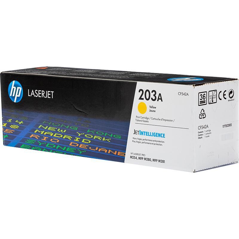 HP 203A Yellow LaserJet Original Toner Cartridge (CF543A)